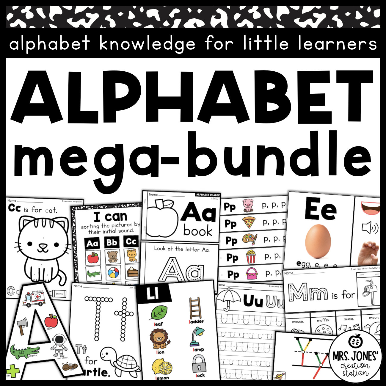 Alphabet Activities Bundle | Letter Recognition, Beginning Sounds, and Handwriting