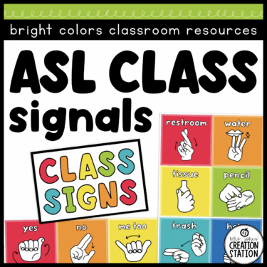 BRIGHTS SIGN LANGUAGE HAND SIGNAL CARDS