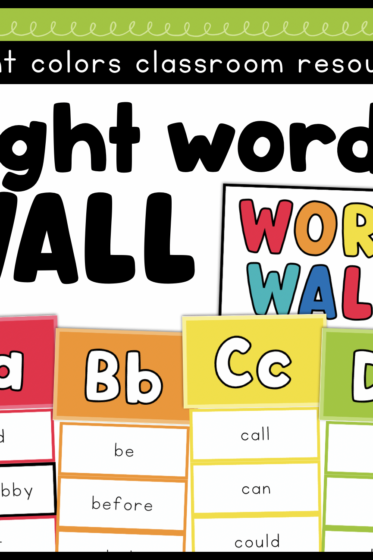 BRIGHTS SIGHT WORD WALL