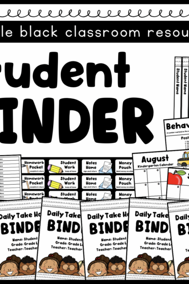 SIMPLE BLACK STUDENT BINDER