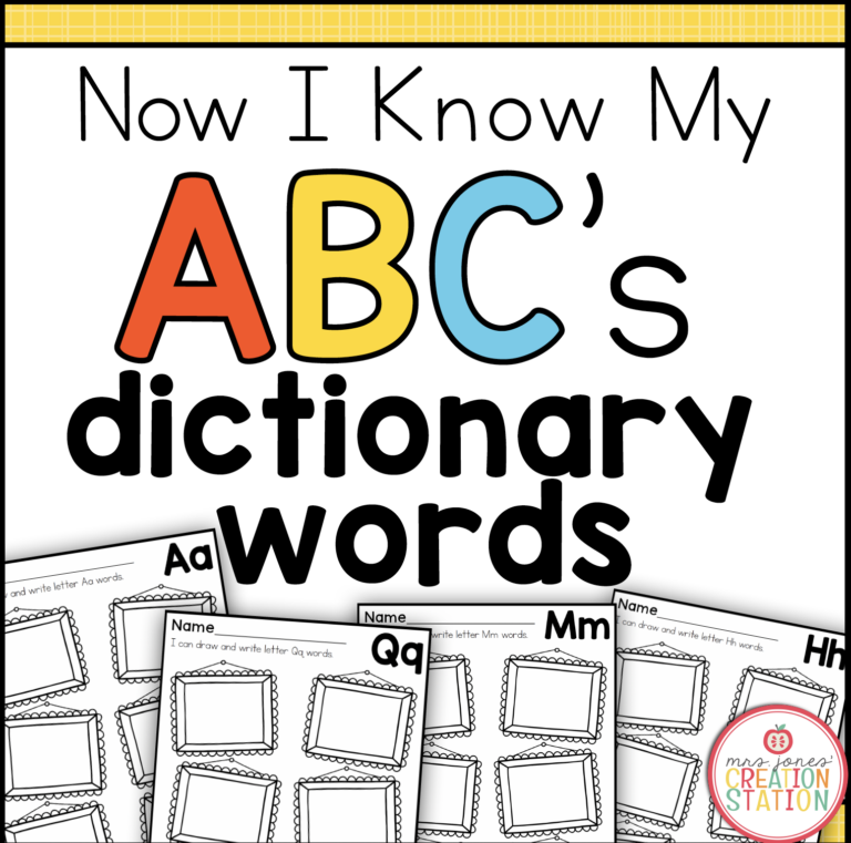 DICTIONARY PRINTABLES - Mrs. Jones Creation Station