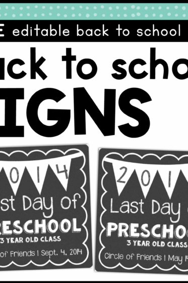 BACK TO SCHOOL SIGNS
