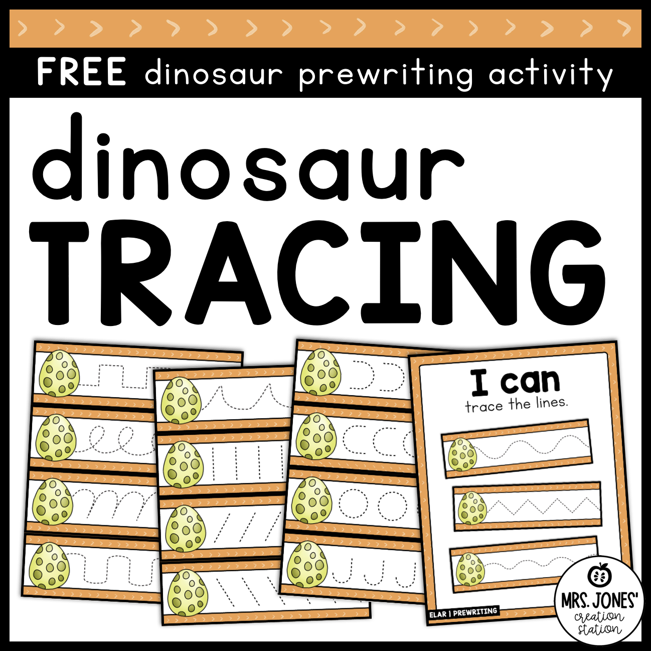DINOSAUR TRACING CARDS - Mrs. Jones Creation Station
