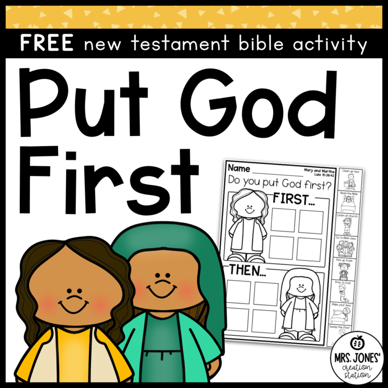 PUT GOD FIRST BIBLE ACTIVITY - Mrs. Jones Creation Station