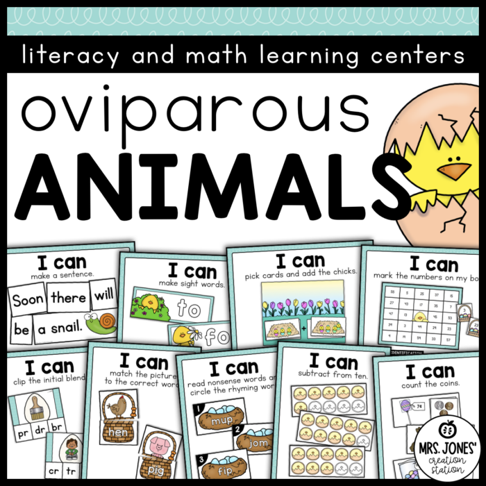 EASTER THEMATIC LITERACY AND MATH CENTERS - Mrs. Jones Creation Station