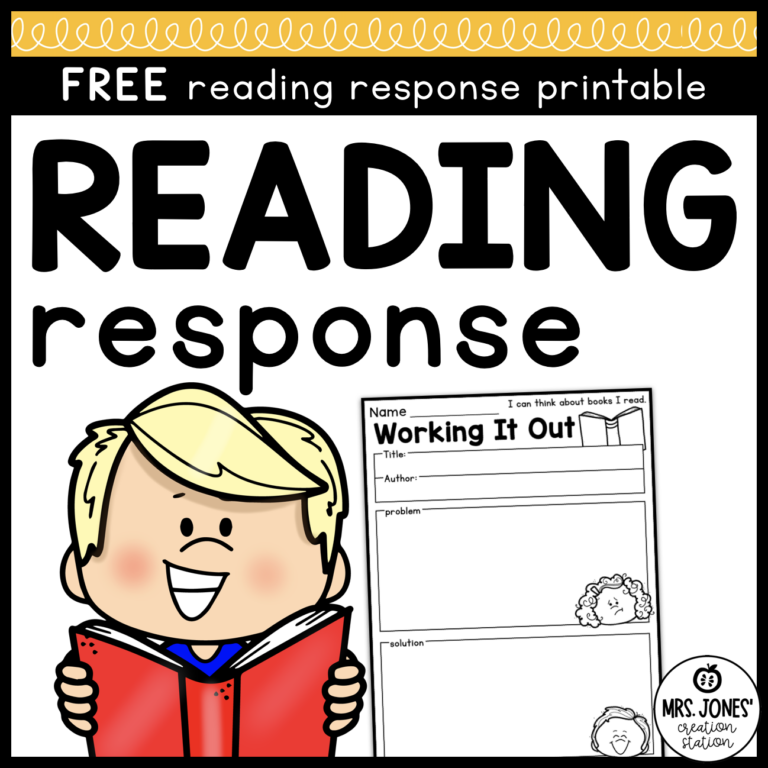 WAYS STUDENTS CAN RESPOND TO THEIR READING - Mrs. Jones Creation Station