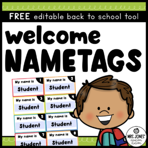 WELCOME NAMETAGS