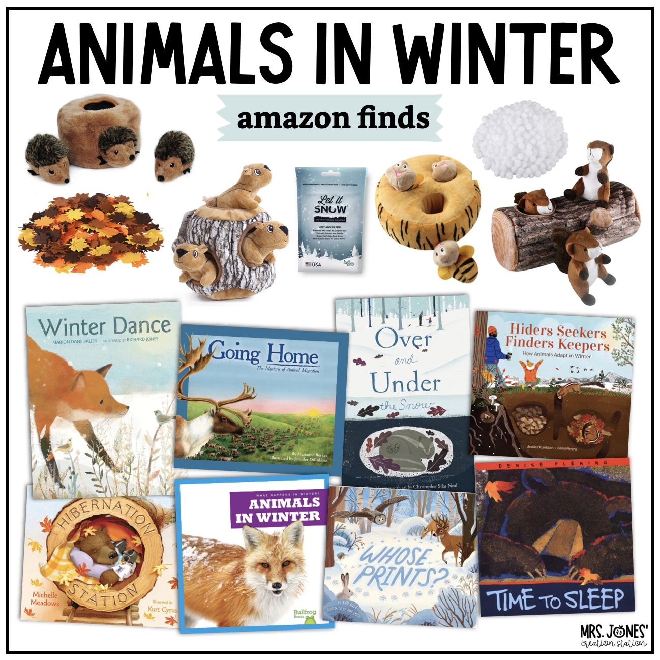 Animals in Winter Amazon books and crafts