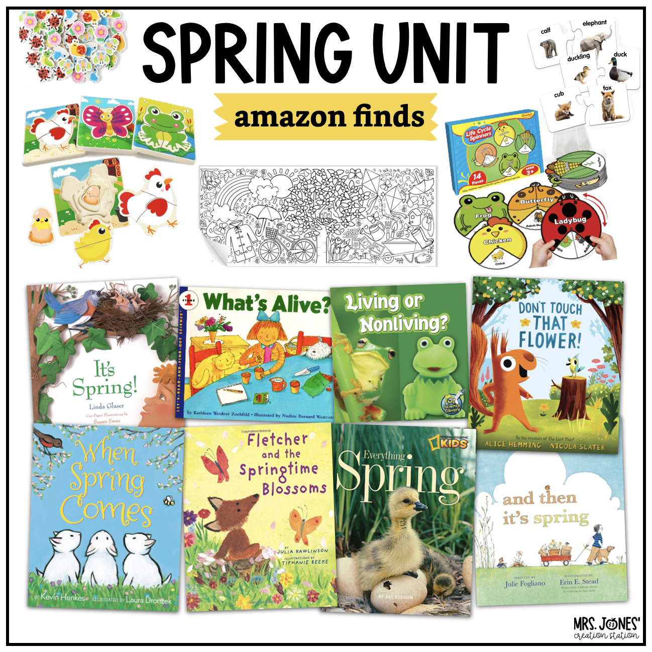 Spring books and activities on Amazon